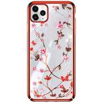 For iPhone 11 Pro SULADA Flower Pattern Plating Diamond PC Protective Case(Red)