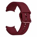For Samsung Galaxy Watch4 40mm Universal Silicone Colorful Buckle Watch Band(Wine Red)