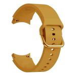 For Samsung Galaxy Watch4 44mm Universal Silicone Colorful Buckle Watch Band(Yellow)