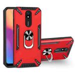 For Xiaomi Redmi 8A PC + TPU Protective Case with 360 Degrees Rotatable Ring Holder(Red)