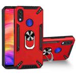 For Xiaomi Redmi Note 7 PC + TPU Protective Case with 360 Degrees Rotatable Ring Holder(Red)