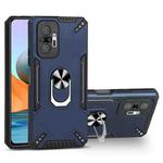 For Xiaomi Redmi Note 10 Pro PC + TPU Protective Case with 360 Degrees Rotatable Ring Holder(Royal Blue)