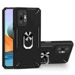 For Xiaomi Redmi Note 10 Pro PC + TPU Protective Case with 360 Degrees Rotatable Ring Holder(Black)