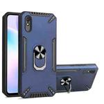 For Xiaomi Redmi 9A PC + TPU Protective Case with 360 Degrees Rotatable Ring Holder(Royal Blue)