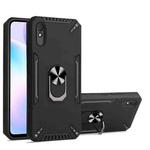 For Xiaomi Redmi 9A PC + TPU Protective Case with 360 Degrees Rotatable Ring Holder(Black)