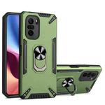 For Xiaomi Mi 11i PC + TPU Protective Case with 360 Degrees Rotatable Ring Holder(Dark Green)