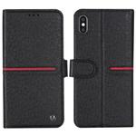 For iPhone XS / X GEBEI Top-grain Leather Horizontal Flip Protective Case with Holder & Card Slots & Wallet & Photo Frame(Black)