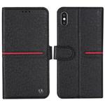 For iPhone XR GEBEI Top-grain Leather Horizontal Flip Protective Case with Holder & Card Slots & Wallet & Photo Frame(Black)