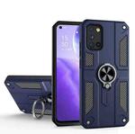 Carbon Fiber Pattern PC + TPU Protective Case with Ring Holder For OPPO Reno5 Pro 5G / 4G(Sapphire Blue)