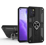 Carbon Fiber Pattern PC + TPU Protective Case with Ring Holder For OPPO Reno5 Pro 5G / 4G(Black)