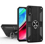 Carbon Fiber Pattern PC + TPU Protective Case with Ring Holder For vivo Y93(Black)