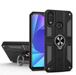 Carbon Fiber Pattern PC + TPU Protective Case with Ring Holder For vivo Y95(Black)