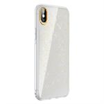 For iPhone XS Max SULADA Gold Foil TPU Plating Protective Case(White)
