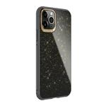 For iPhone 11 Pro Max SULADA Gold Foil TPU Plating Protective Case(Black)