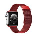 Adjustable Dual Section Milan Watch Band For Apple Watch Series 8&7 41mm / SE 2&6&SE&5&4 40mm / 3&2&1 38mm(Wine Red)