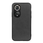 For Honor 50 Pro Accurate Hole Two-color Calf Texture Shockproof Case(Black)