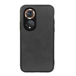 For Honor 50 Accurate Hole Two-color Calf Texture Shockproof Case(Black)