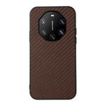 For Huawei Mate 40 RS Accurate Hole Carbon Fiber Texture Shockproof Case(Brown)