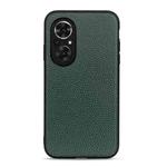 For Honor 50 SE Accurate Hole Litchi Texture Leather Shockproof Case(Green)