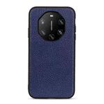 For Huawei Mate 40 RS Accurate Hole Litchi Texture Leather Shockproof Case(Blue)