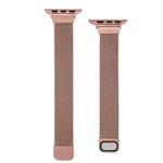 Small Waist Dual Section Milan Watch Band For Apple Watch Ultra 49mm / Series 8&7 45mm / SE 2&6&SE&5&4 44mm / 3&2&1 42mm(Rose Gold)