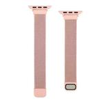 Small Waist Dual Section Milan Watch Band For Apple Watch Series 8&7 41mm / SE 2&6&SE&5&4 40mm / 3&2&1 38mm(Pink)