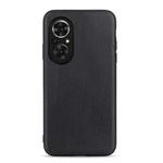 For Honor 50 SE Accurate Hole Sheep Texture Leather Shockproof Case(Black)