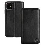 For iPhone 11 Pro Max GEBEI Shockproof TPU + PU Horizontal Flip Leather Case with Card Slots & Holder(Black)