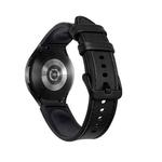 For Samsung Galaxy Watch4 Silicone + Leather Black Buckle Watch Band(Black)