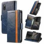 For Sony Xperia Ace II CaseNeo Business Splicing Dual Magnetic Buckle Horizontal Flip PU Leather Case with Holder & Card Slots & Wallet(Blue)