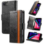 CaseNeo Business Splicing Dual Magnetic Buckle Horizontal Flip PU Leather Case with Holder & Card Slots & Wallet For iPhone 6(Black)