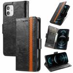 For iPhone 13 CaseNeo Business Splicing Dual Magnetic Buckle Horizontal Flip PU Leather Case with Holder & Card Slots & Wallet (Black)