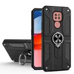 For Motorola Moto G9 Play Carbon Fiber Pattern PC + TPU Protective Case with Ring Holder(Black)