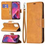 For OPPO A74 5G/A93 5G/A54 5G Retro Lambskin Texture Pure Color Horizontal Flip PU Leather Case with Holder & Card Slots & Wallet & Lanyard(Yellow)