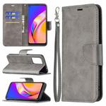 For OPPO A94 5G/F19 Pro+ 5G/Reno5 Z Retro Lambskin Texture Pure Color Horizontal Flip PU Leather Case with Holder & Card Slots & Wallet & Lanyard(Grey)