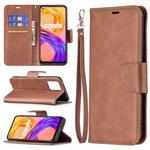 For OPPO Realme 8/Realme 8 Pro Retro Lambskin Texture Pure Color Horizontal Flip PU Leather Case with Holder & Card Slots & Wallet & Lanyard(Brown)