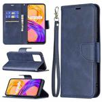 For OPPO Realme 8/Realme 8 Pro Retro Lambskin Texture Pure Color Horizontal Flip PU Leather Case with Holder & Card Slots & Wallet & Lanyard(Blue)