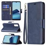 For vivo Y20 Retro Lambskin Texture Pure Color Horizontal Flip PU Leather Case with Holder & Card Slots & Wallet & Lanyard(Blue)