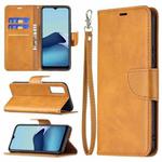 For vivo Y20 Retro Lambskin Texture Pure Color Horizontal Flip PU Leather Case with Holder & Card Slots & Wallet & Lanyard(Yellow)