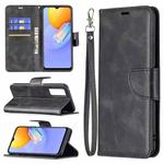 For vivo Y51 2020 / Y51a / Y51s Retro Lambskin Texture Pure Color Horizontal Flip PU Leather Case with Holder & Card Slots & Wallet & Lanyard(Black)