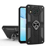 For Xiaomi Mi 10T Lite 5G / Redmi Note 9 Pro 5G Carbon Fiber Pattern PC + TPU Protective Case with Ring Holder(Black)