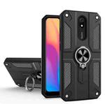 For Xiaomi Redmi 8A Carbon Fiber Pattern PC + TPU Protective Case with Ring Holder(Black)