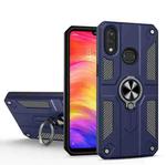 For Xiaomi Redmi Note 7 / Note 7 Pro Carbon Fiber Pattern PC + TPU Protective Case with Ring Holder(Sapphire Blue)