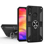 For Xiaomi Redmi Note 7 / Note 7 Pro Carbon Fiber Pattern PC + TPU Protective Case with Ring Holder(Black)
