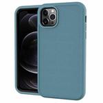 For iPhone 13 Pro Solid Color PC + Silicone Shockproof Skid-proof Dust-proof Case (Dark Green)