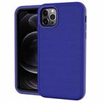For iPhone 13 Pro Max Solid Color PC + Silicone Shockproof Skid-proof Dust-proof Case (Dark Blue)