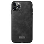 For iPhone 11 Pro SULADA Shockproof TPU + Handmade Leather Protective Case(Black)