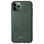 For iPhone 11 Pro SULADA Shockproof TPU + Handmade Leather Protective Case(Green)