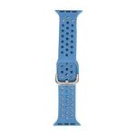 Silicone Watch Band For Apple Watch Ultra 49mm / Series 8&7 45mm / SE 2&6&SE&5&4 44mm / 3&2&1 42mm(Azure Blue)