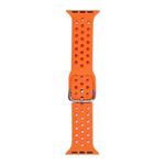 Silicone Watch Band For Apple Watch Ultra 49mm / Series 8&7 45mm / SE 2&6&SE&5&4 44mm / 3&2&1 42mm(Orange)